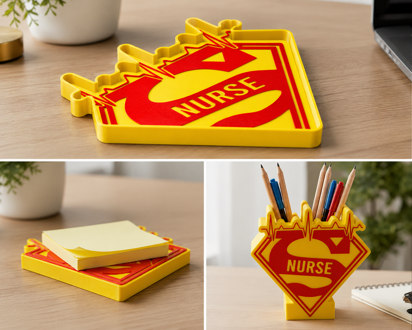 Nurse Hero Desk Bundle – 3D Printed Gift Set