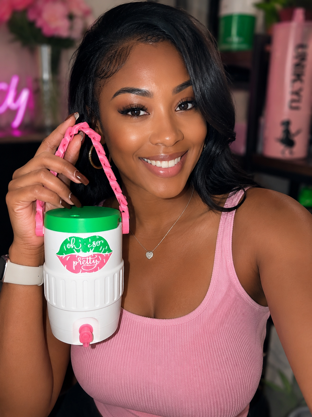 "Oh So Pretty" tumbler cup holder