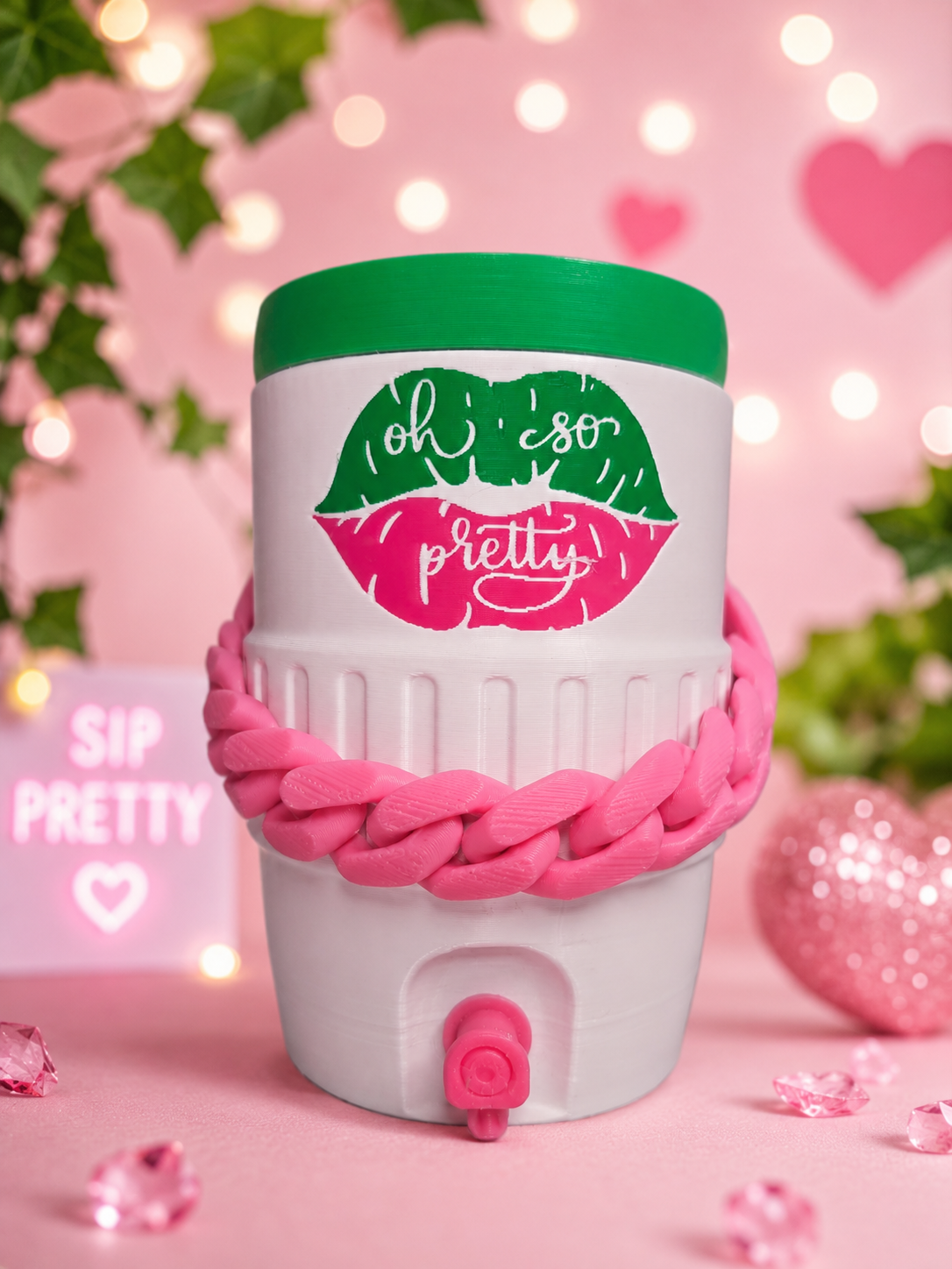 "Oh So Pretty" tumbler cup holder