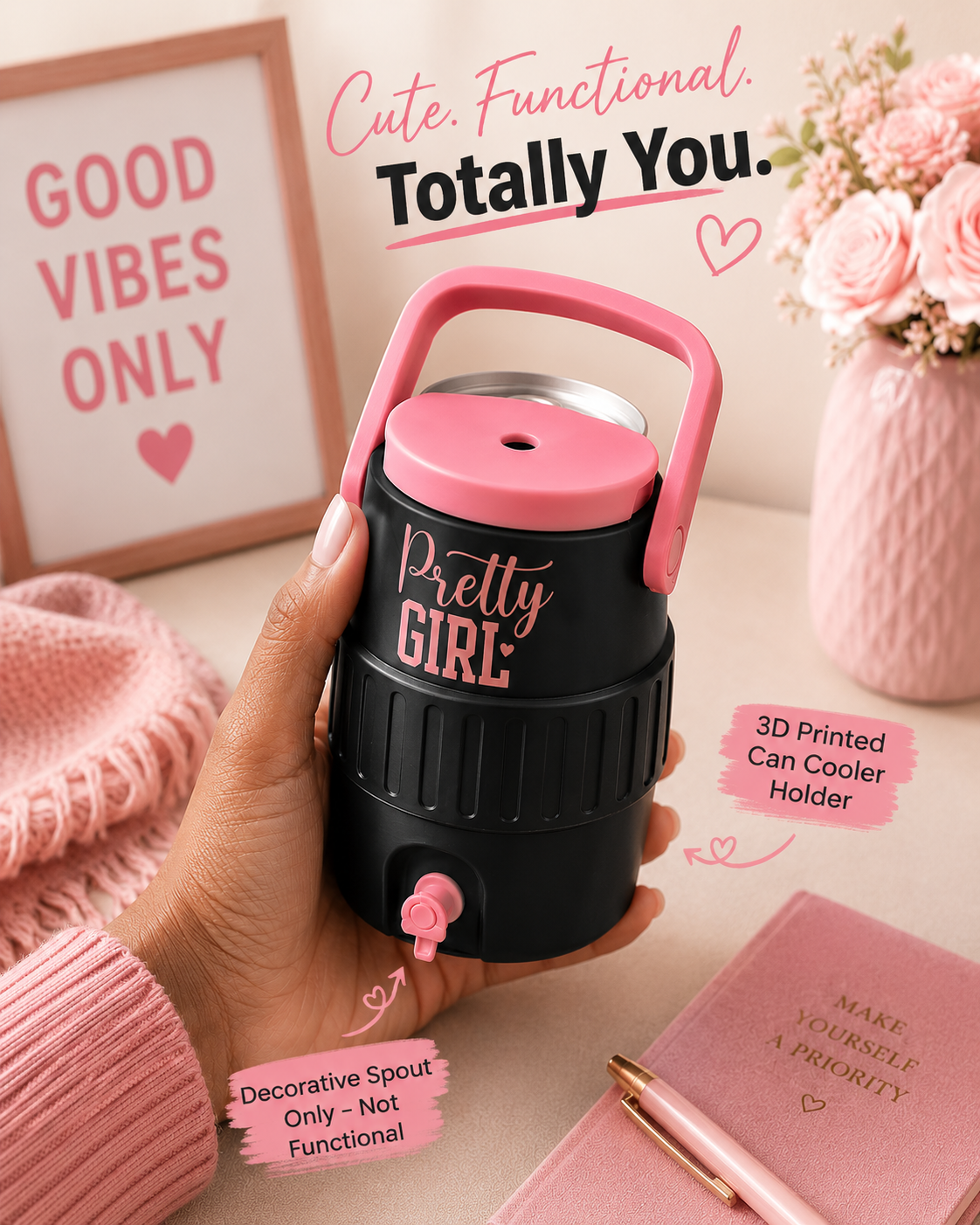 Pretty Girl Can Cooler Holder