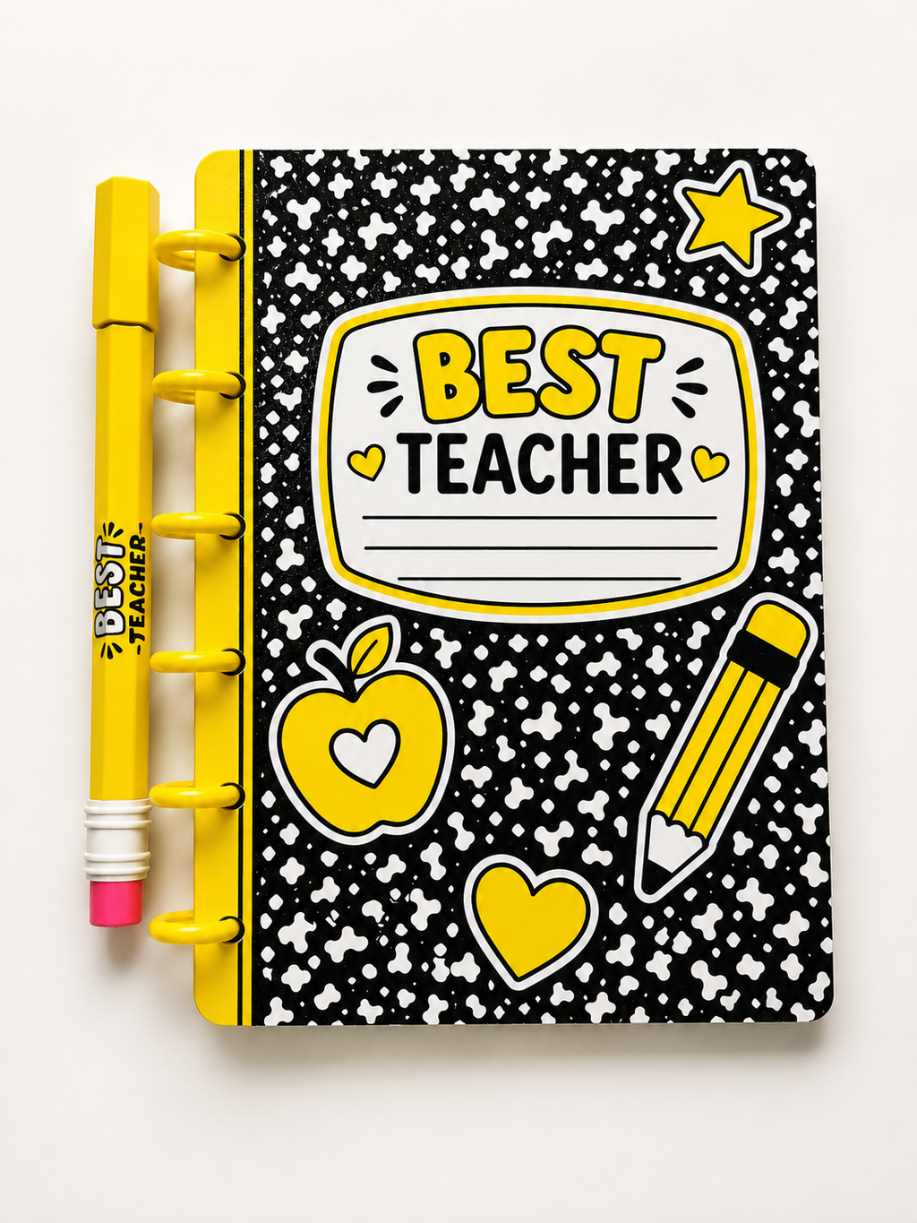 Best Teacher 3D Printed Notebook & Pen Bundle