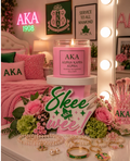 AKA Sorority-Inspired Candle Display
