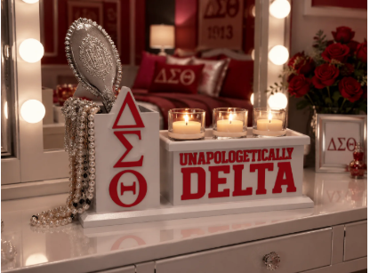 Delta-Inspired Luxury Votive Candle Holder & Vanity Organizer