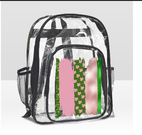 Custom Clear Backpack – Stylish & School-Approved with Personalized Front Panel 🌈✨