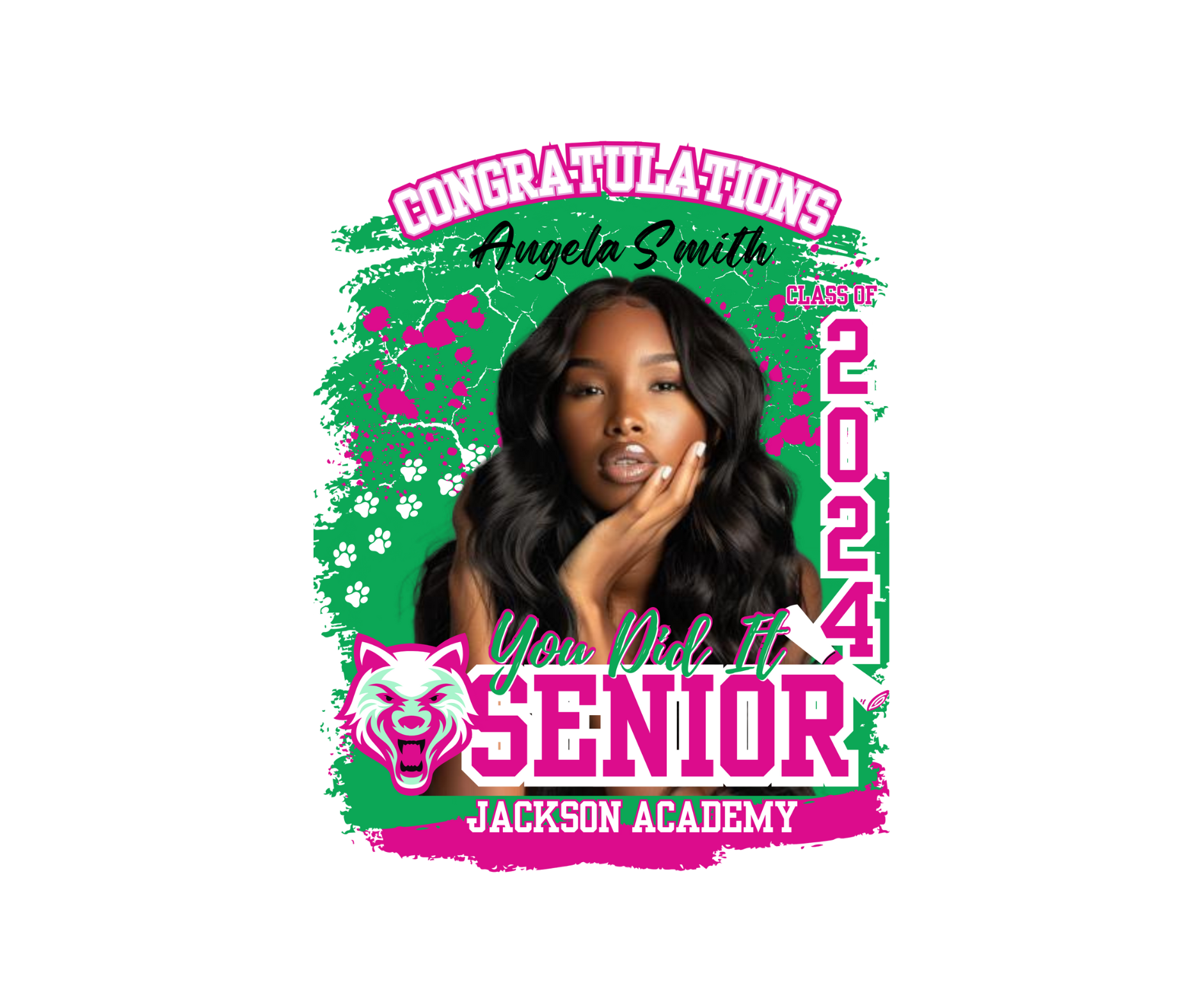 Pink Graduation Editable Design