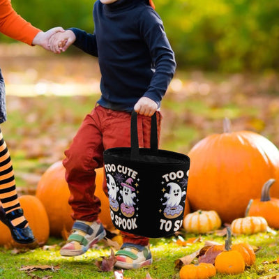Kids Halloween Candy Bag – “Too Cute to Spook” Trick-or-Treat Tote