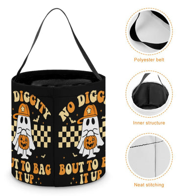 Kids Halloween Tote – “No Diggity, Bout to Bag It Up” Trick-or-Treat Candy Bag